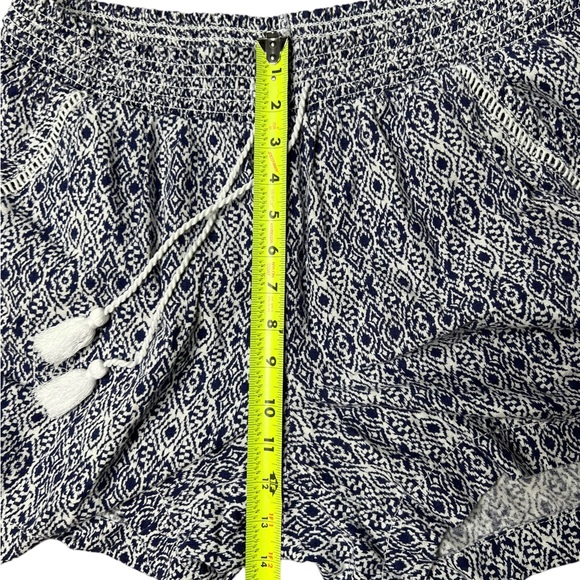 Briggs New York Size XL Women’s Shorts Linen Blend Pull-On Summer Blue White - Picture 14 of 16